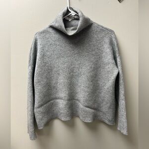 Vince Cashmere Grey Mock‎ Neck Sweater